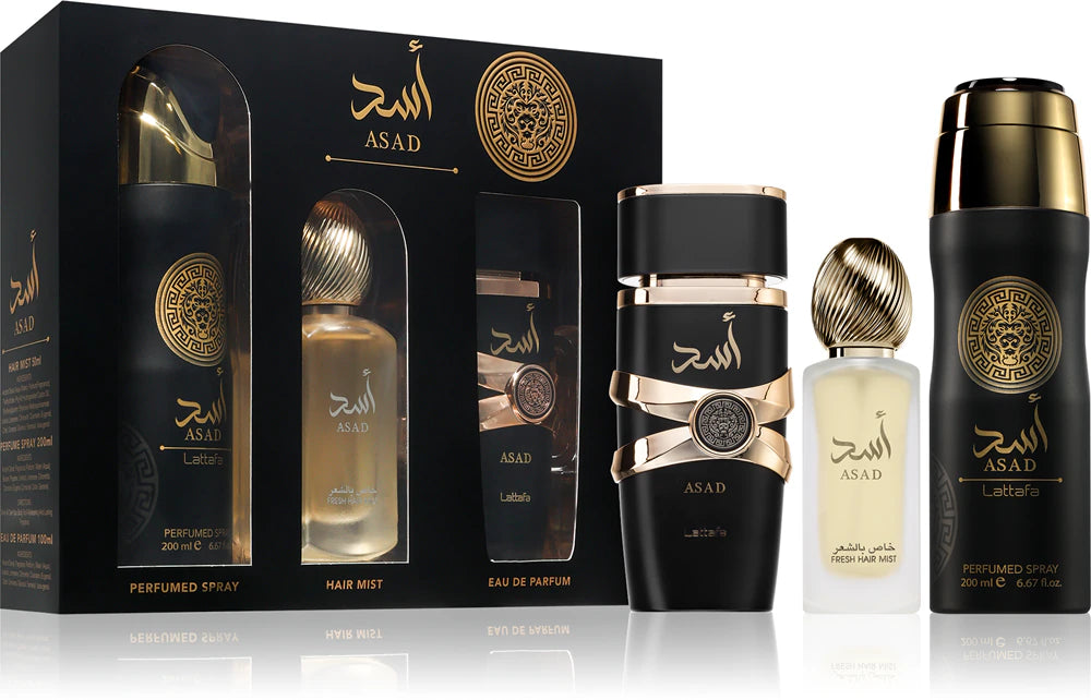Coffret Asad ( Parfum, corp et cheveux )